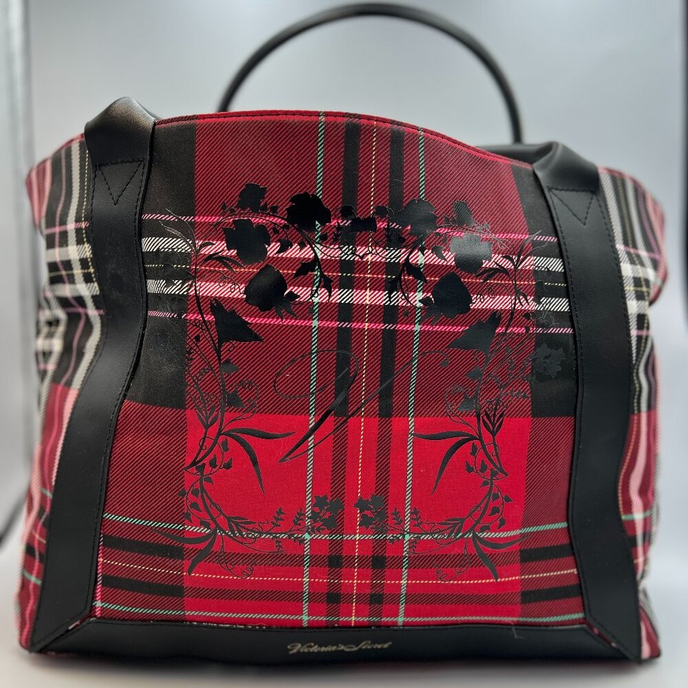 Victoria's  Secret plaid red and black Tote